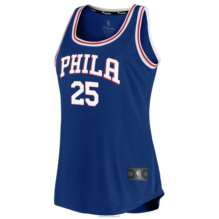 NBA 00F2L12236 Filadelfia 76ers Ben Simmons Royal Fast Break Team Canotta Maglia