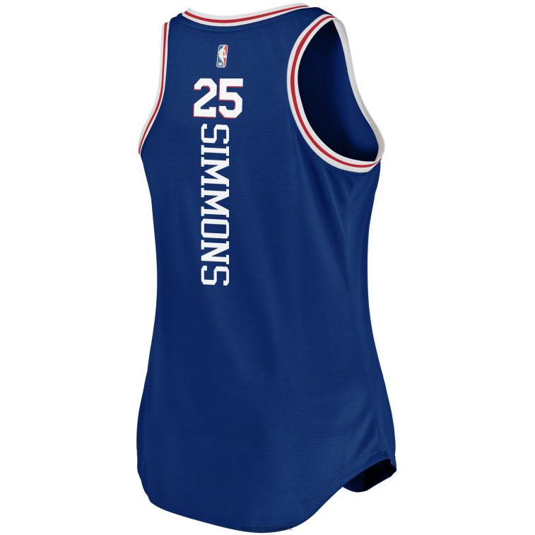 NBA 00F2L12236 Filadelfia 76ers Ben Simmons Royal Fast Break Team Canotta Maglia