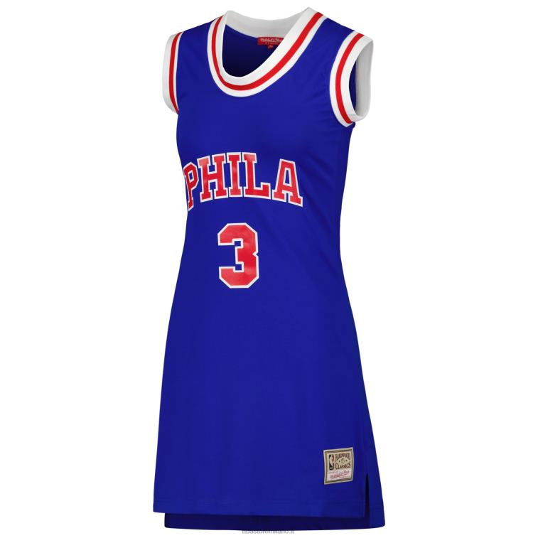 NBA 00F2L8771 philadelphia 76ers allen iverson royal hardwood classics nome e numero vestito in maglia giocatore