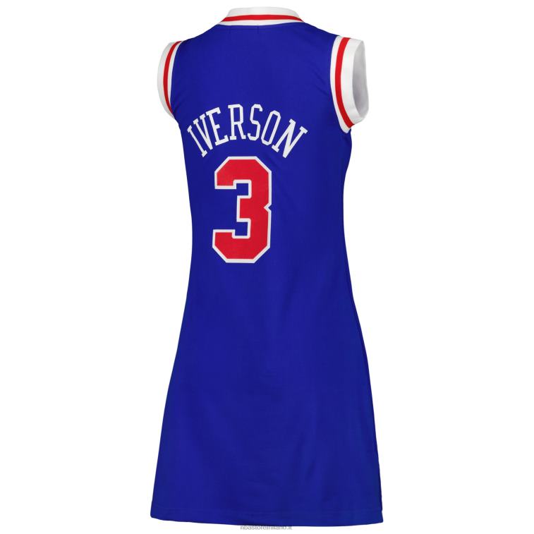 NBA 00F2L8771 philadelphia 76ers allen iverson royal hardwood classics nome e numero vestito in maglia giocatore