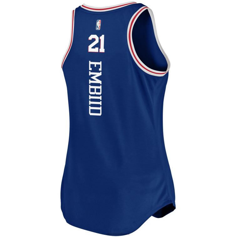 NBA 00F2L8952 Filadelfia 76ers joel embiid royal fast break team canotta maglia