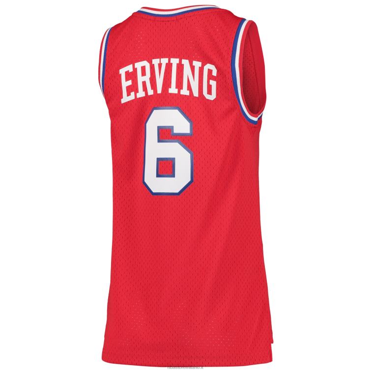 NBA 00F2L9640 Filadelfia 76ers julius erving maglia swingman mitchell & ness red hardwood classics