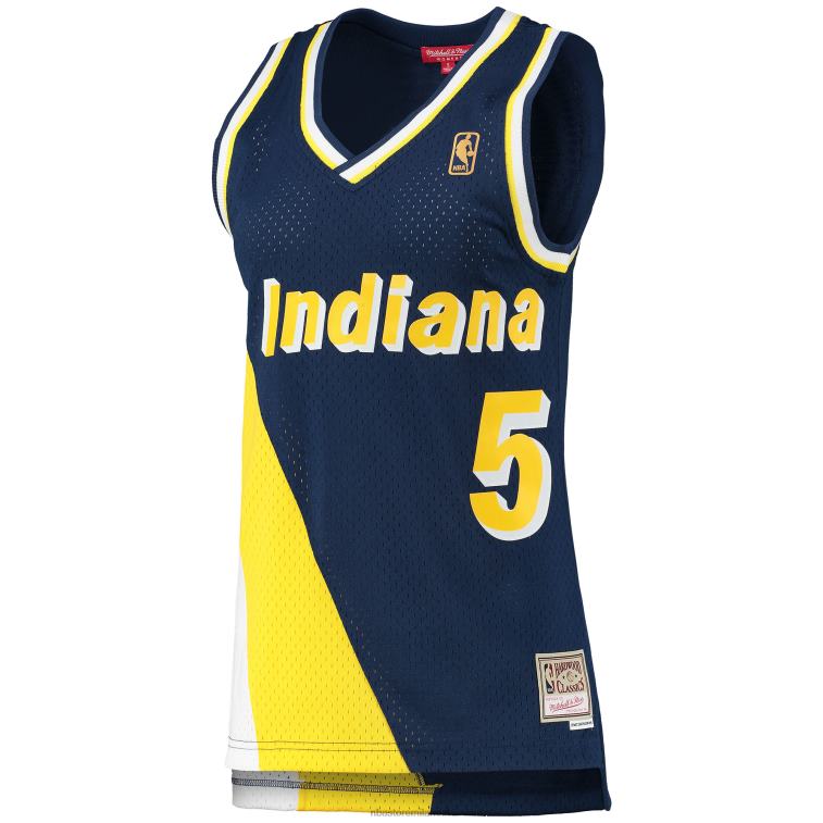 NBA 00F2L10504 maglia swingman indiana pacers jalen rose mitchell & ness navy hardwood classics