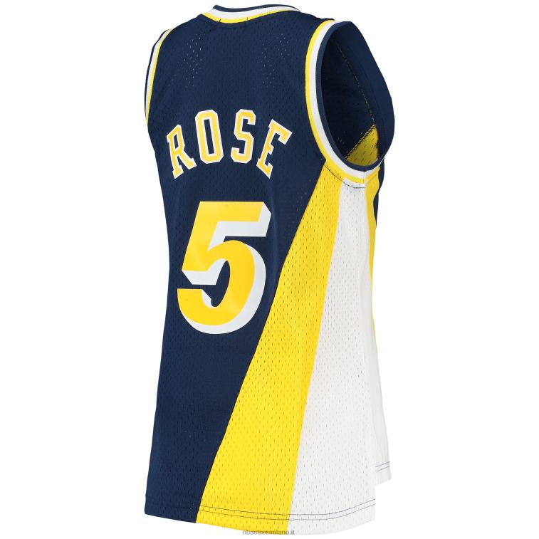 NBA 00F2L10504 maglia swingman indiana pacers jalen rose mitchell & ness navy hardwood classics