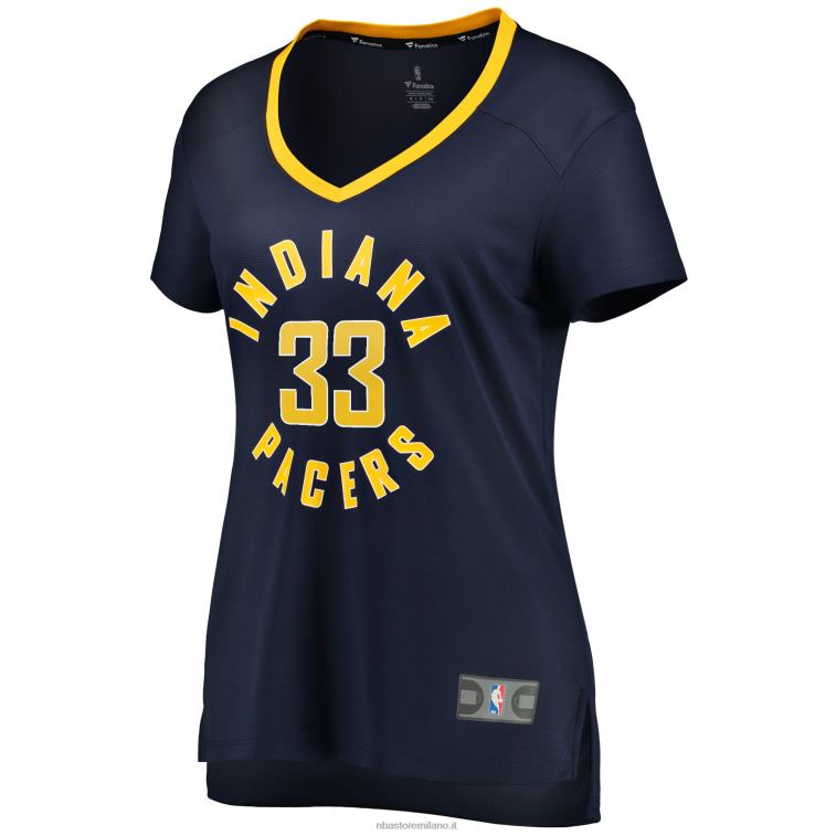 NBA 00F2L12827 Indiana Pacers Myles Turner Navy Fast Break giocatore replica maglia
