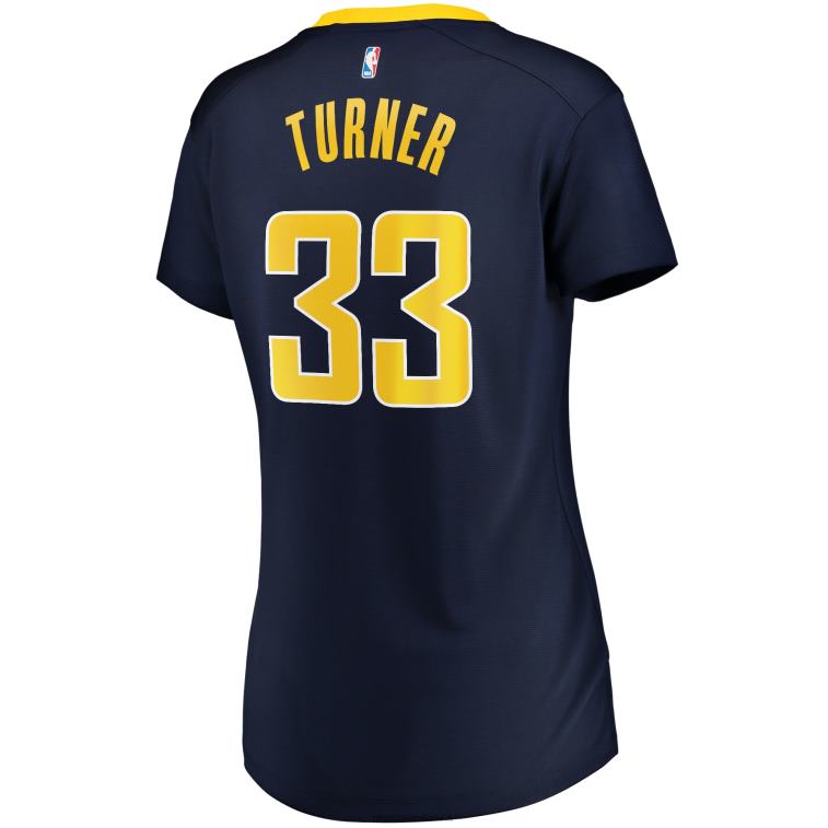 NBA 00F2L12827 Indiana Pacers Myles Turner Navy Fast Break giocatore replica maglia