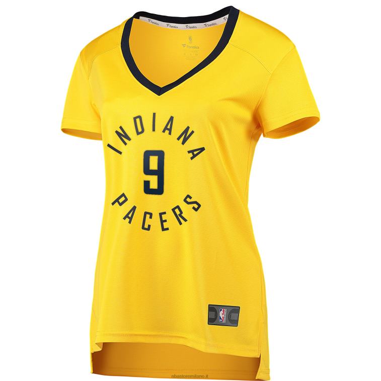 NBA 00F2L13458 indiana pacers t.j. maglia replica giocatore mcconnell gold fast break