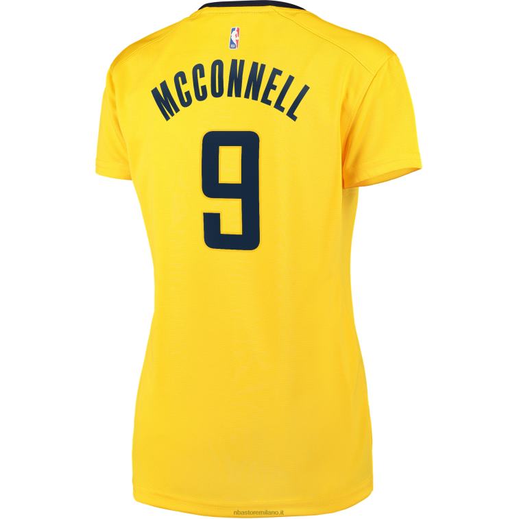 NBA 00F2L13458 indiana pacers t.j. maglia replica giocatore mcconnell gold fast break