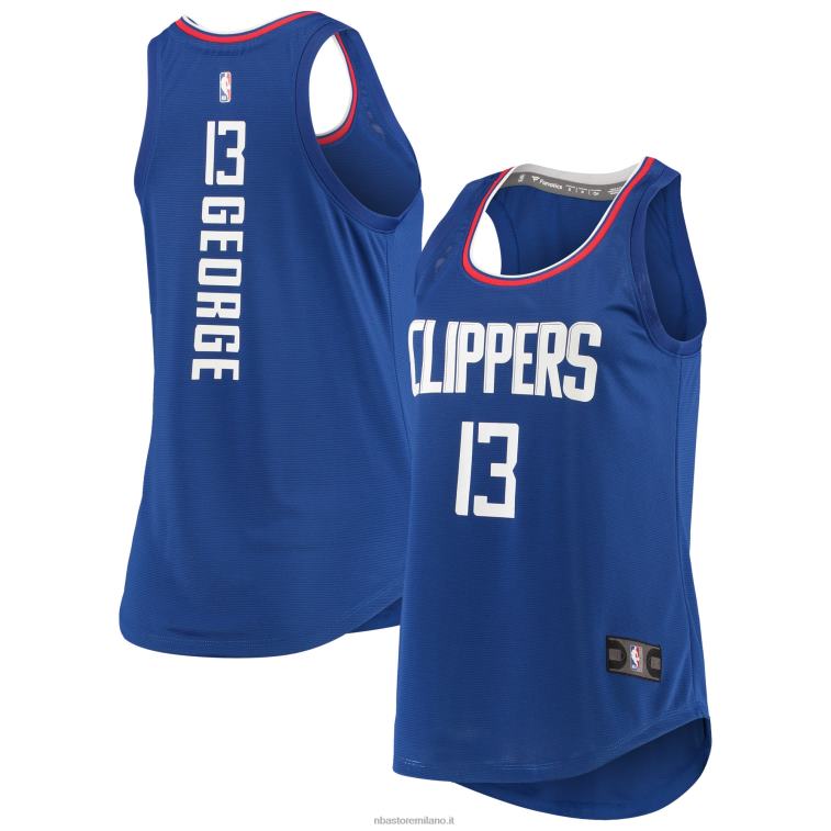 NBA 00F2L11959 la clippers paul george royal fast break player movimento jersey canotta