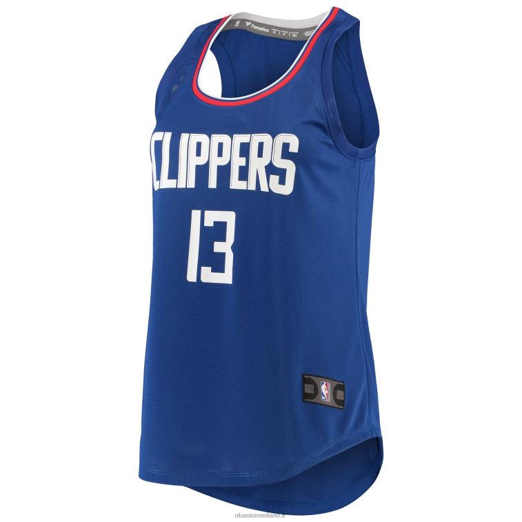 NBA 00F2L11959 la clippers paul george royal fast break player movimento jersey canotta