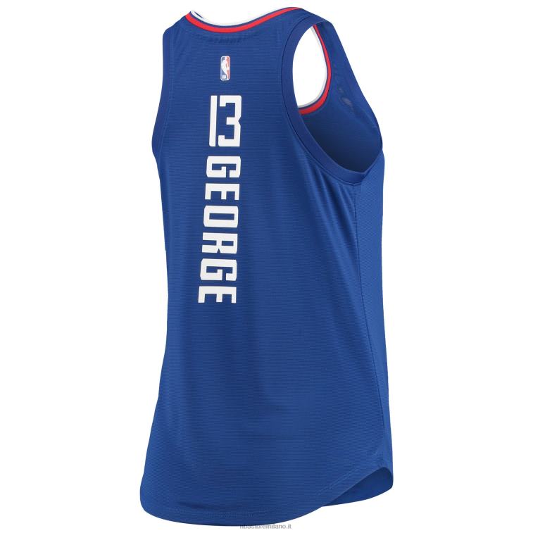 NBA 00F2L11959 la clippers paul george royal fast break player movimento jersey canotta