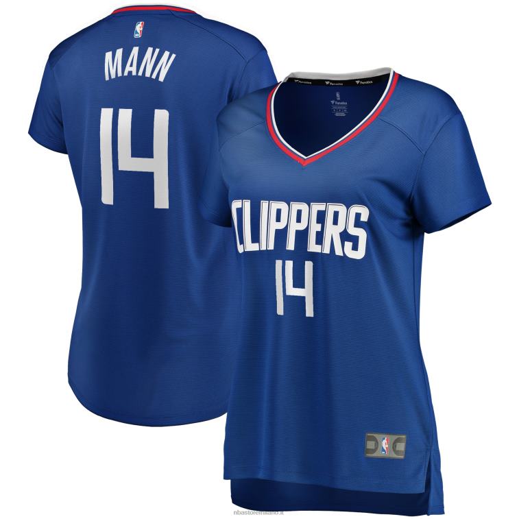 NBA 00F2L12532 la clippers terance mann royal fast break replica maglia giocatore