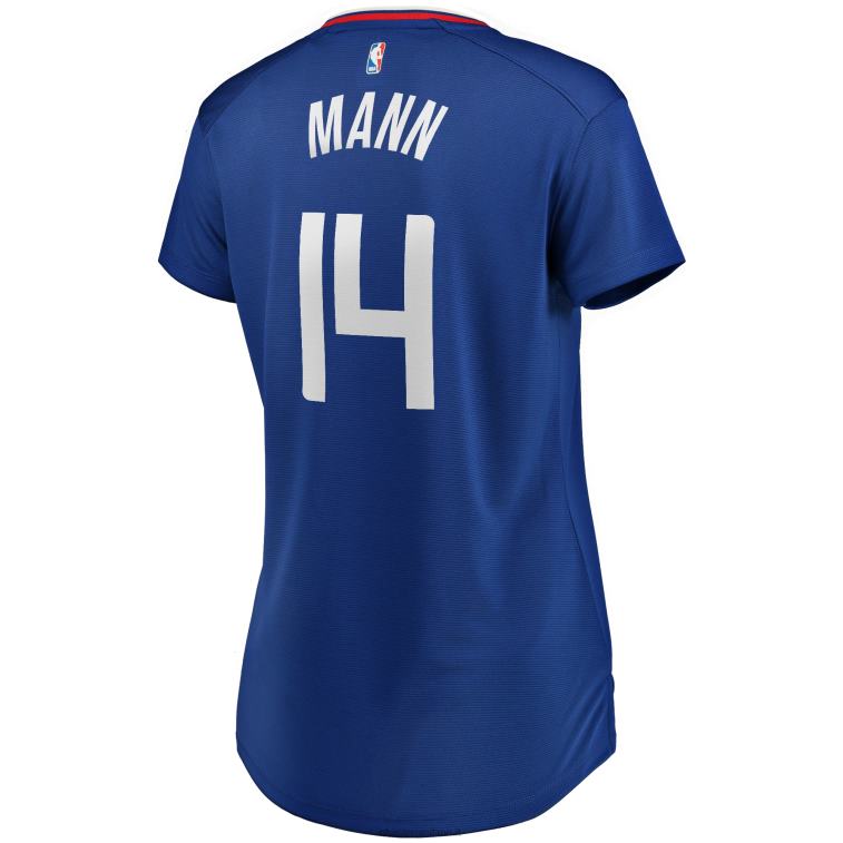 NBA 00F2L12532 la clippers terance mann royal fast break replica maglia giocatore