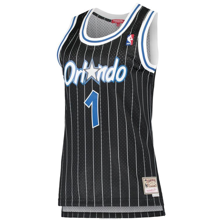 NBA 00F2L10261 orlando magic penny hardaway mitchell & ness black hardwood classici maglia swingman