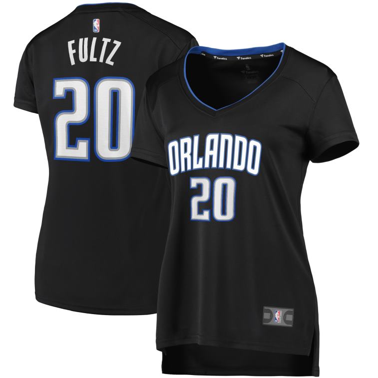 NBA 00F2L12513 orlando magic markelle fultz maglia replica giocatore nera 2019 fast break