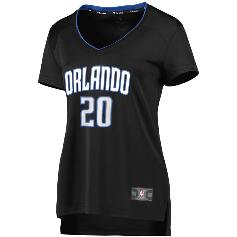 NBA 00F2L12513 orlando magic markelle fultz maglia replica giocatore nera 2019 fast break