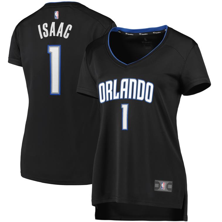 NBA 00F2L13650 orlando magic jonathan isaac nera 2019 fast break replica maglia giocatore