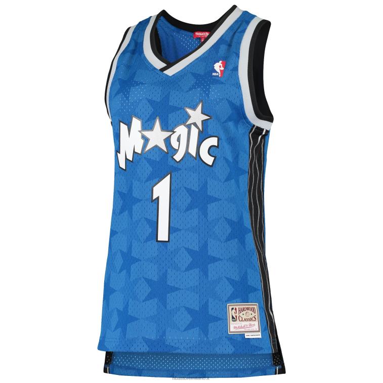NBA 00F2L9818 orlando magic tracy mcgrady mitchell & ness blue hardwood classici maglia swingman