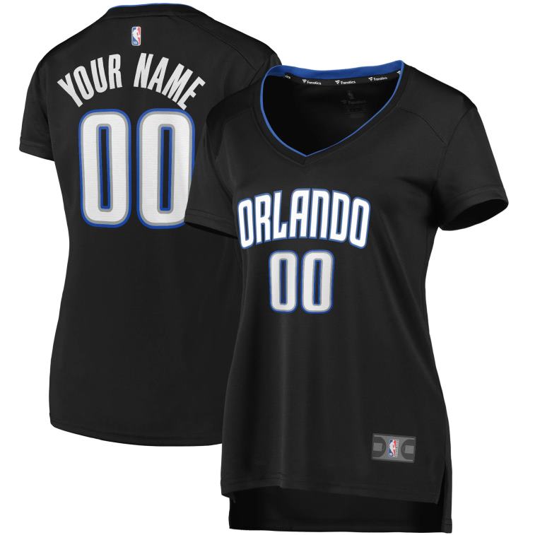 NBA 00F2L9869 maglia replica personalizzata orlando magic nera 2019 fast break