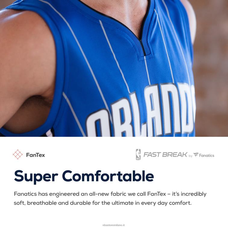 NBA 00F2L9869 maglia replica personalizzata orlando magic nera 2019 fast break