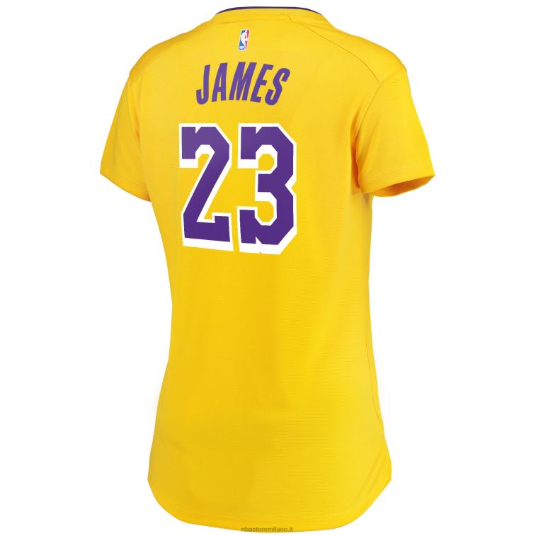 NBA 00F2L8791 maglia los angeles lakers lebron james oro contropiede replica