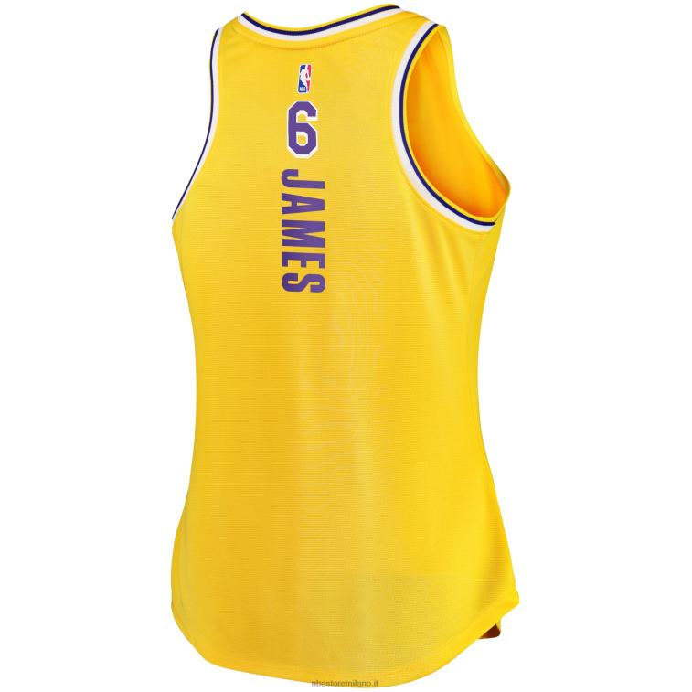 NBA 00F2L8886 los angeles lakers lebron james oro canotta maglia fast break