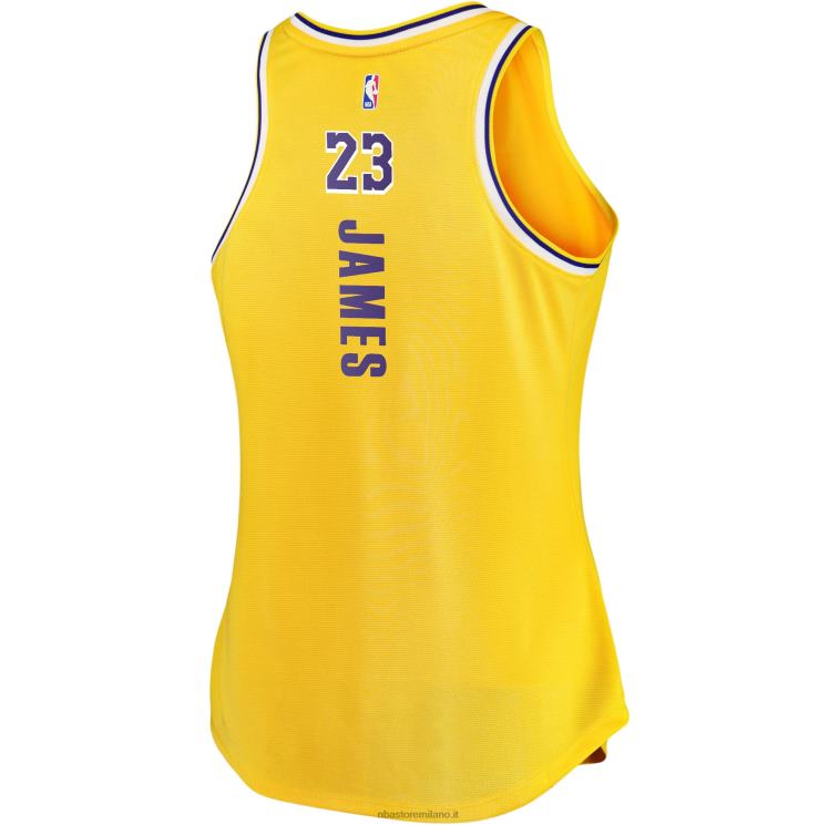 NBA 00F2L9611 los angeles lakers lebron james oro canotta maglia fast break