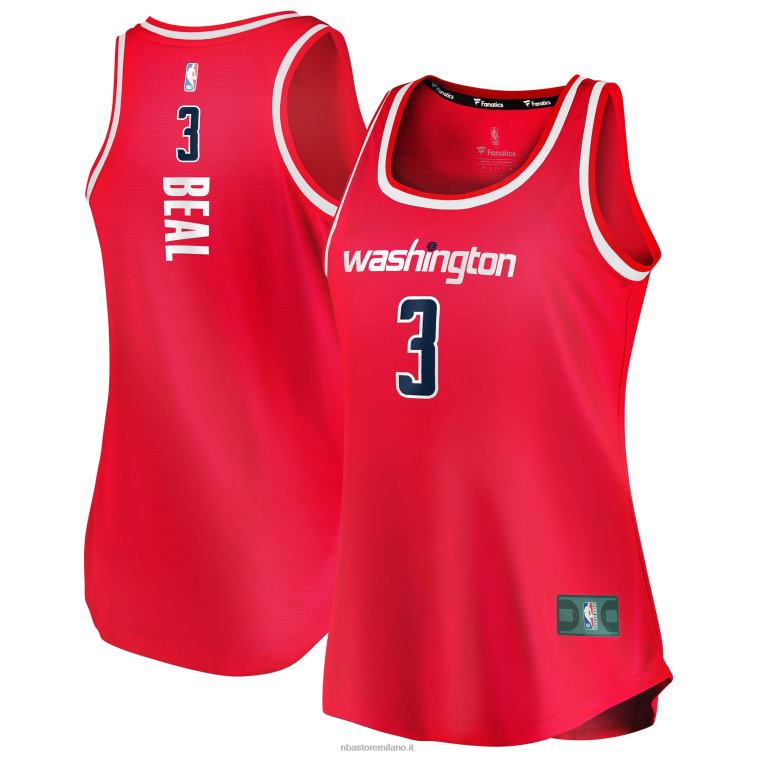 NBA 00F2L10003 Washington Wizards Bradley Beal Maglia da carro armato della squadra di fast break rossa