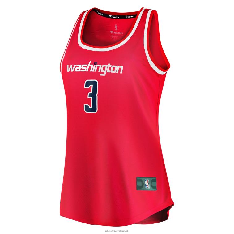 NBA 00F2L10003 Washington Wizards Bradley Beal Maglia da carro armato della squadra di fast break rossa