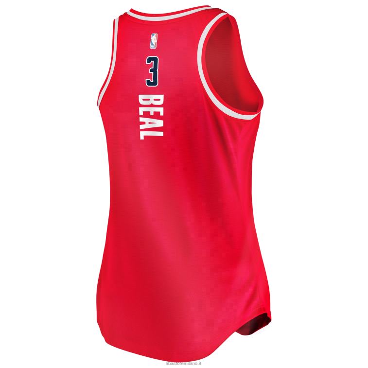 NBA 00F2L10003 Washington Wizards Bradley Beal Maglia da carro armato della squadra di fast break rossa