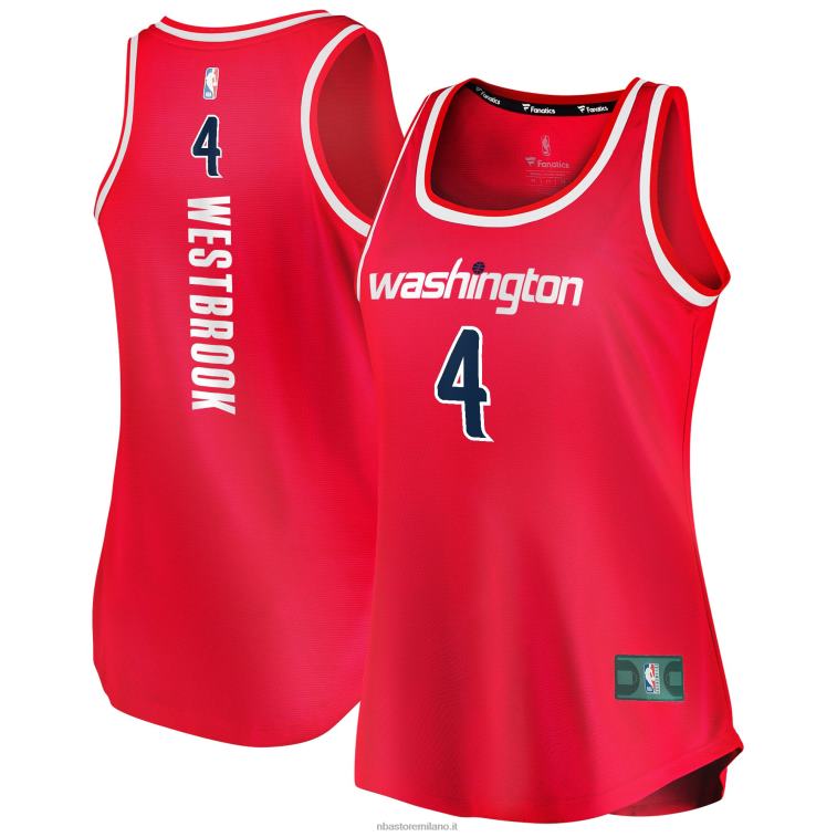 NBA 00F2L10268 Washington Wizards Russell Westbrook Maglia Canotta Fast Break Rossa