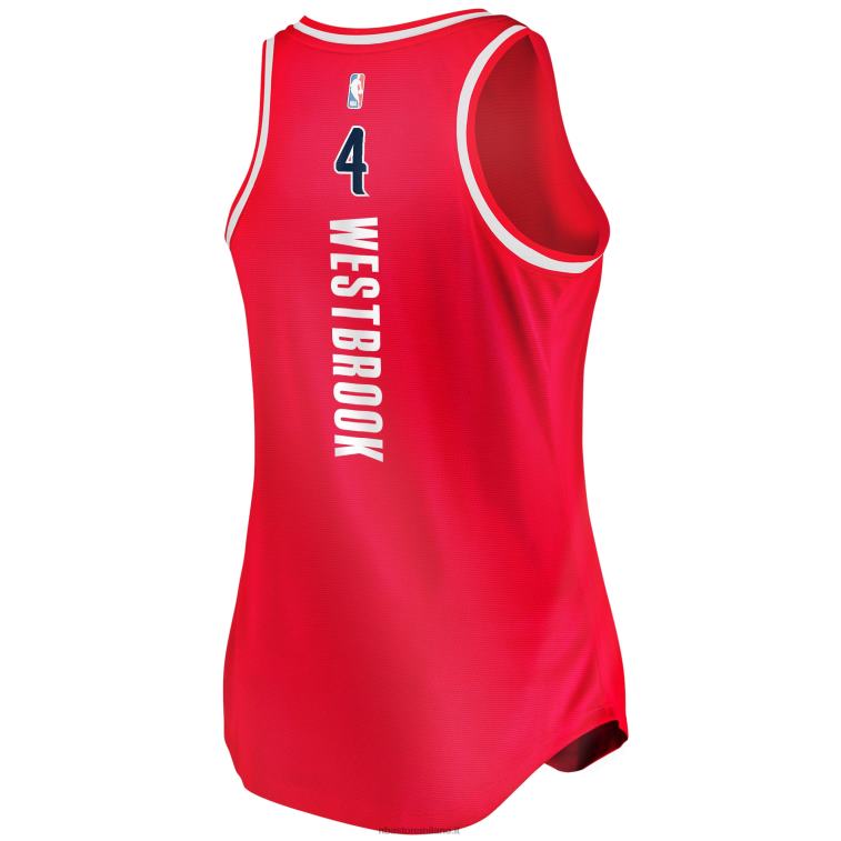 NBA 00F2L10268 Washington Wizards Russell Westbrook Maglia Canotta Fast Break Rossa
