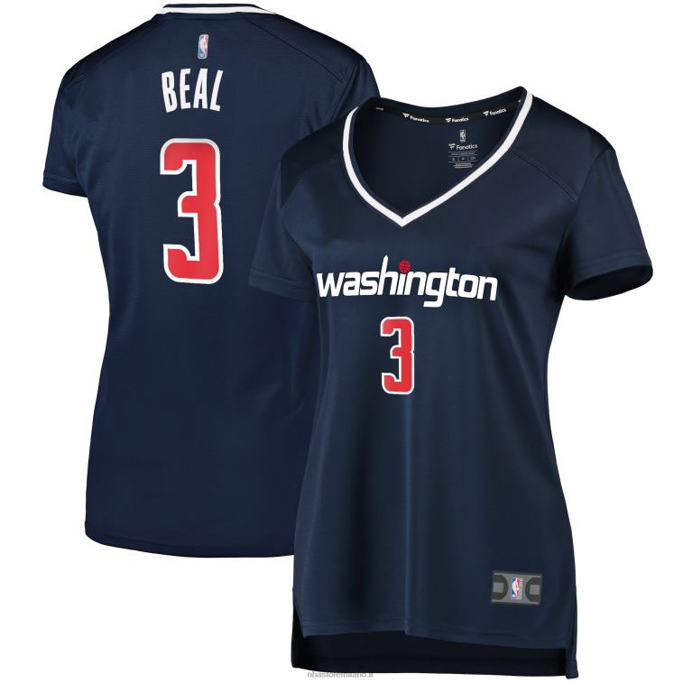 NBA 00F2L11401 Washington Wizards Bradley Beal Navy Fast Break giocatore maglia