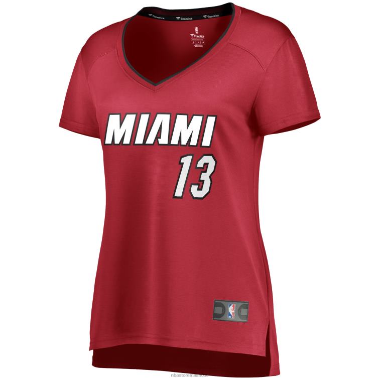 NBA 00F2L10614 miami heat bam adebayo maglia rossa fast break replica