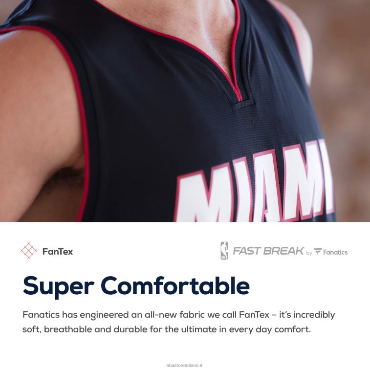 NBA 00F2L10769 miami heat tyler herro maglia rossa fast break replica