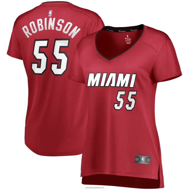 NBA 00F2L13448 miami heat duncan robinson maglia replica fast break rossa