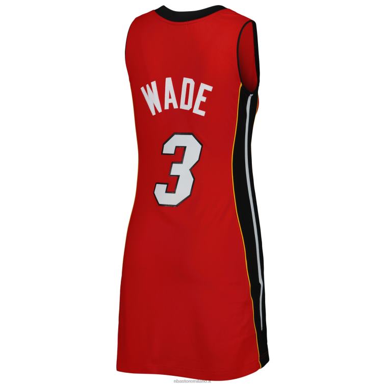 NBA 00F2L8793 miami heat dwyane wade mitchell & ness red 2005 hardwood classics nome e numero vestito in maglia giocatore