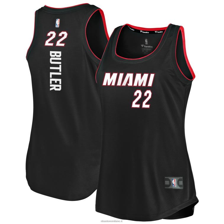 NBA 00F2L9020 miami heat jimmy butler maglia da serbatoio nera fast break team