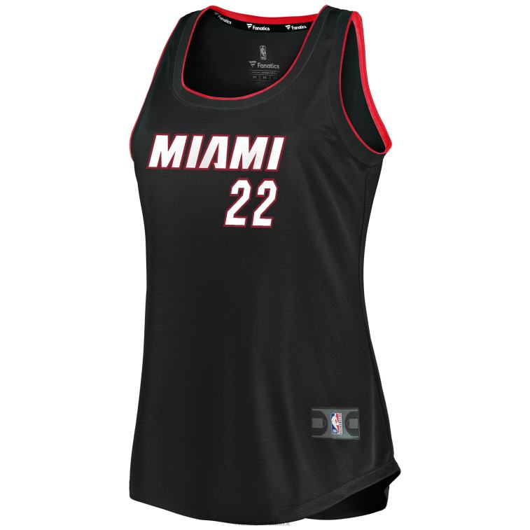 NBA 00F2L9020 miami heat jimmy butler maglia da serbatoio nera fast break team