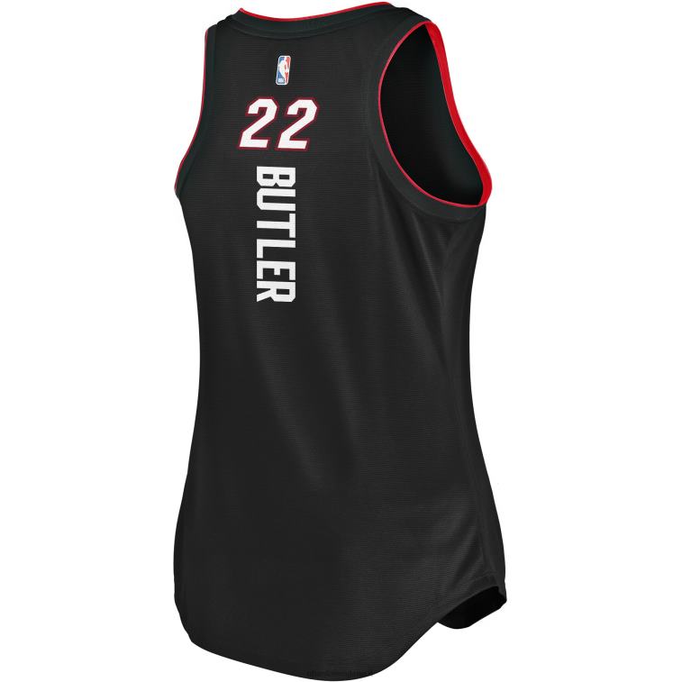 NBA 00F2L9020 miami heat jimmy butler maglia da serbatoio nera fast break team