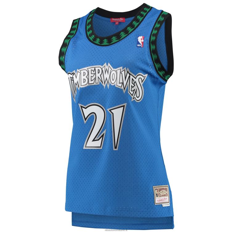 NBA 00F2L10017 Minnesota Timberwolves Kevin Garnett Mitchell & Ness Blue Hardwood Classics Swingman Jersey