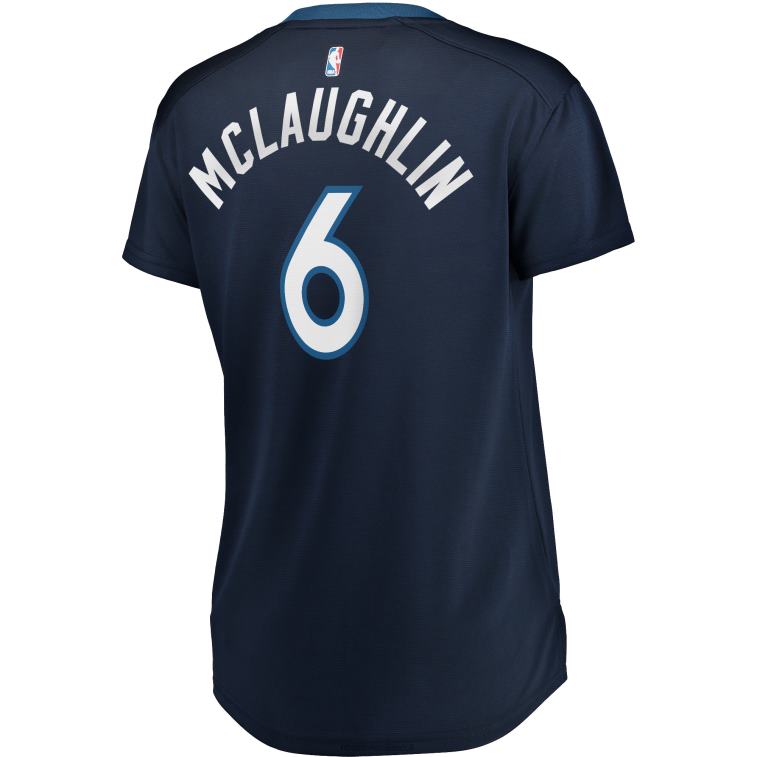 NBA 00F2L13091 Minnesota Timberwolves Jordan Mclaughlin maglia da giocatore fast break navy