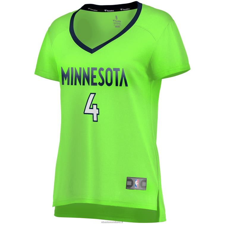 NBA 00F2L13442 Minnesota Timberwolves Jaylen Nowell maglia replica fast break verde