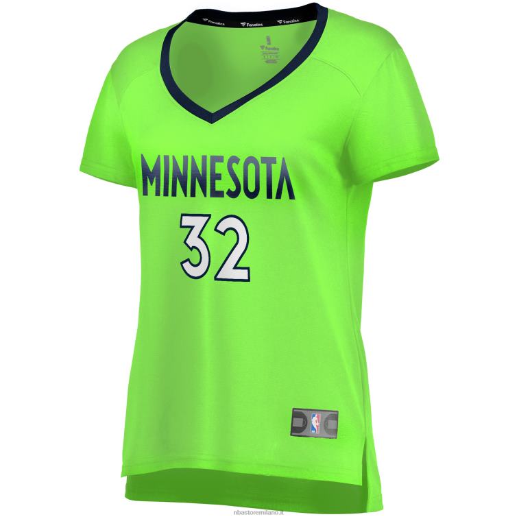NBA 00F2L15205 Minnesota Timberwolves Karl-Anthony Town Replica maglia giocatore verde fast break