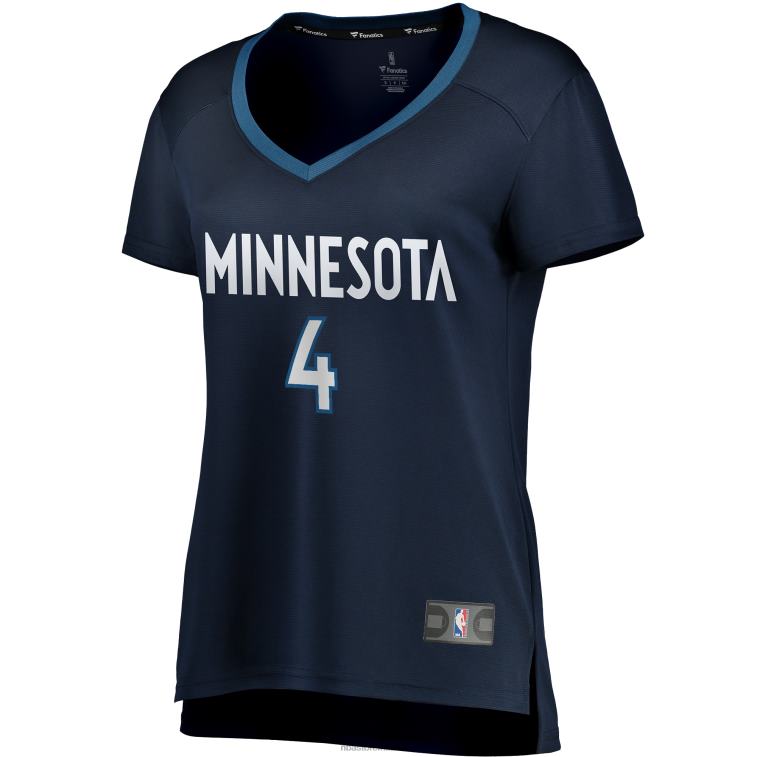 NBA 00F2L15703 Minnesota Timberwolves Jaylen Nowell Navy Fast Break Replica Jersey