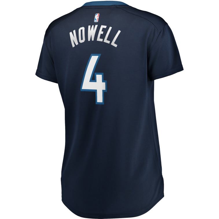 NBA 00F2L15703 Minnesota Timberwolves Jaylen Nowell Navy Fast Break Replica Jersey