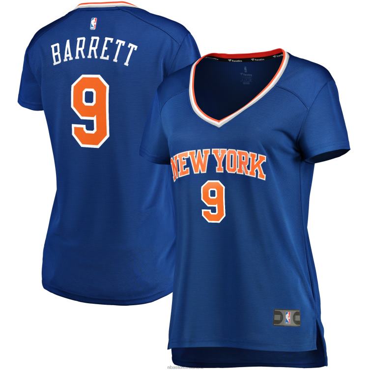 NBA 00F2L10571 New York Knicks rj barrett maglia giocatore contropiede blu