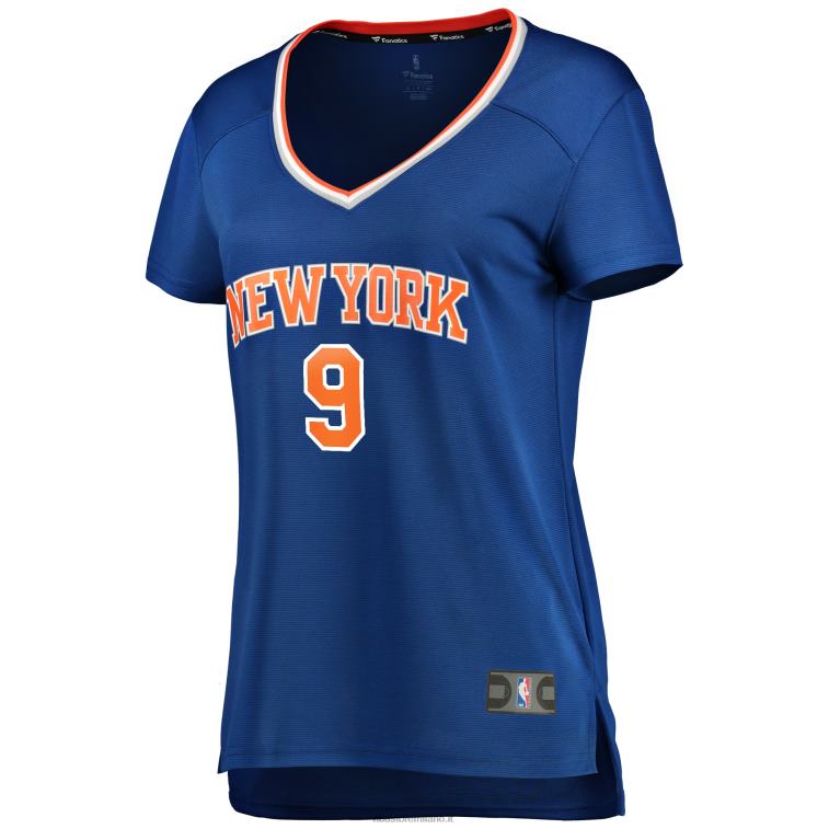NBA 00F2L10571 New York Knicks rj barrett maglia giocatore contropiede blu