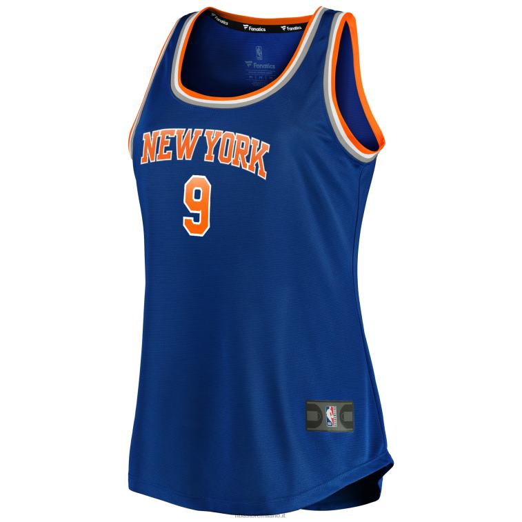 NBA 00F2L9776 New York Knicks rj barrett maglia da carro armato blu fast break team