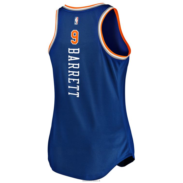 NBA 00F2L9776 New York Knicks rj barrett maglia da carro armato blu fast break team
